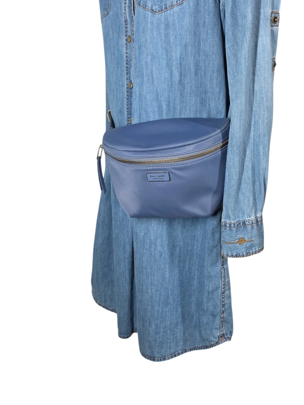 KATE SPADE WAIST/SLING NYLON/LEATHER BAG
